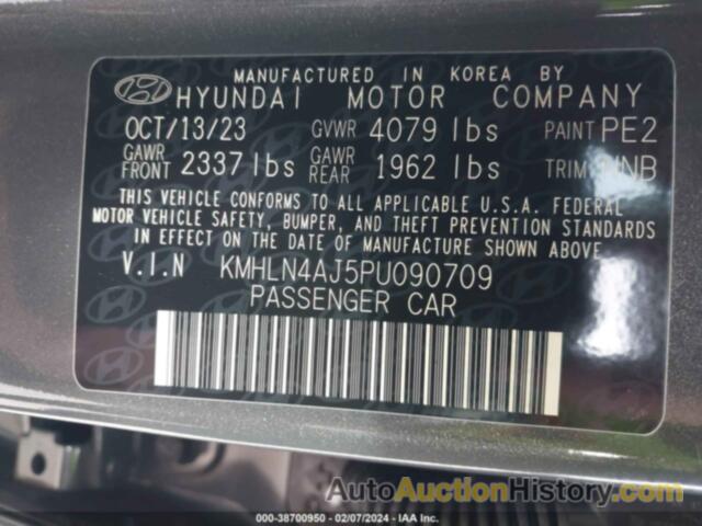 HYUNDAI ELANTRA HYBRID LIMITED, KMHLN4AJ5PU090709