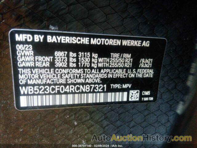 BMW IX XDRIVE50, WB523CF04RCN87321