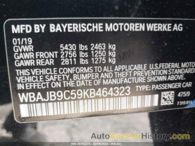 BMW M550I XDRIVE, WBAJB9C59KB464323