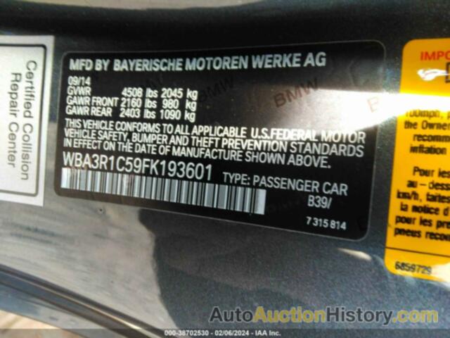 BMW 435I, WBA3R1C59FK193601