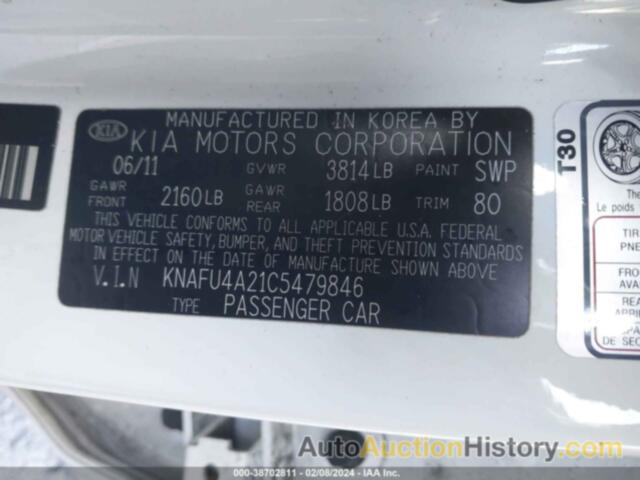 KIA FORTE EX, KNAFU4A21C5479846