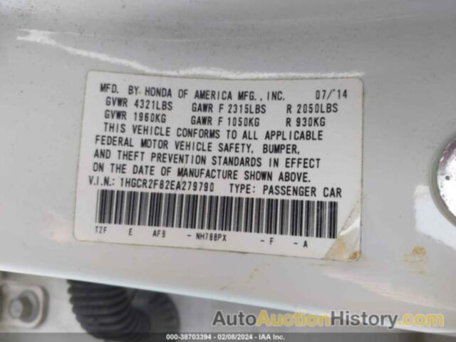 HONDA ACCORD EX-L, 1HGCR2F82EA279790