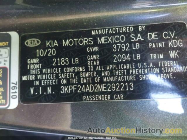 KIA FORTE LXS, 3KPF24AD2ME292213