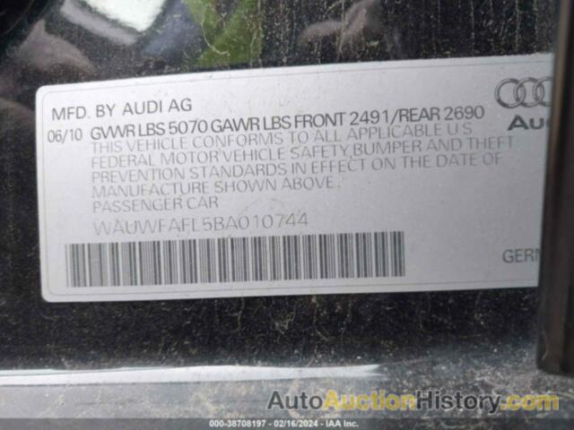 AUDI A4 2.0T PREMIUM, WAUWFAFL5BA010744