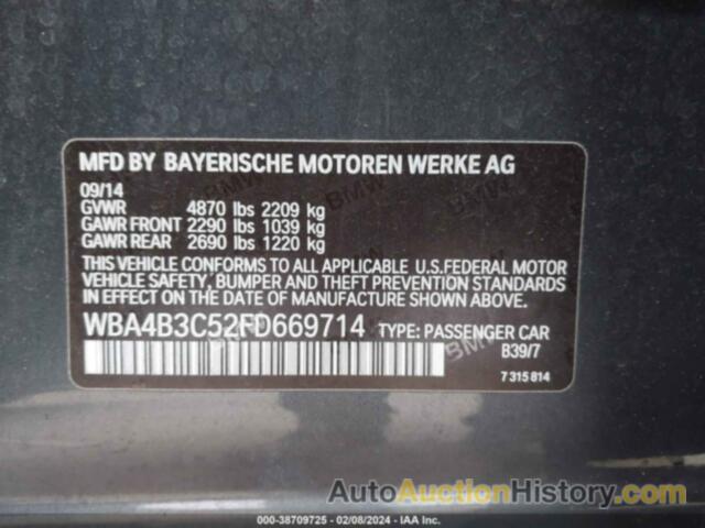 BMW 435I GRAN COUPE XDRIVE, WBA4B3C52FD669714