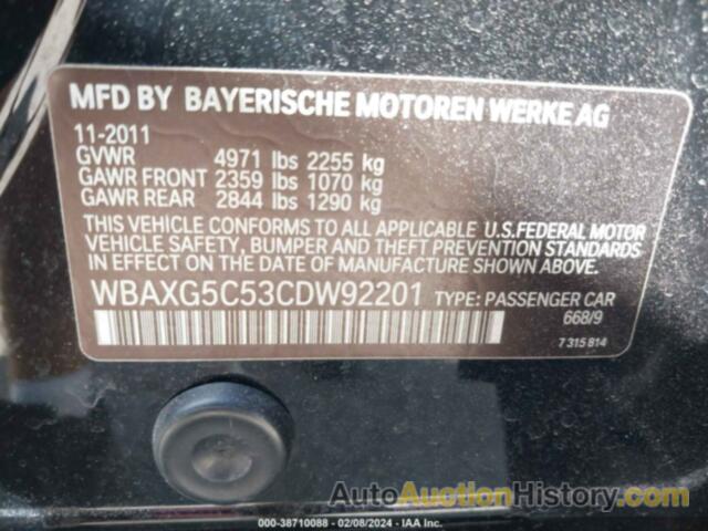 BMW 528 I, WBAXG5C53CDW92201