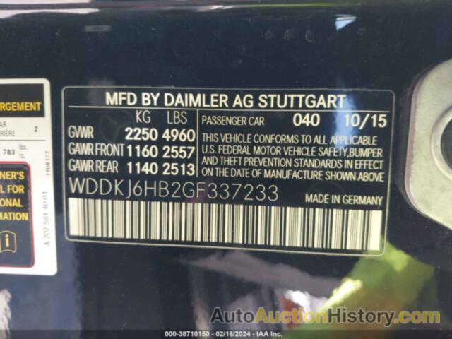 MERCEDES-BENZ E 400 4MATIC, WDDKJ6HB2GF337233