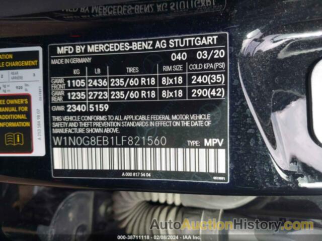 MERCEDES-BENZ GLC 300 4MATIC, W1N0G8EB1LF821560