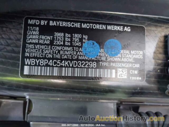 BMW I3 120AH W/RANGE EXTENDER, WBY8P4C54KVD32298