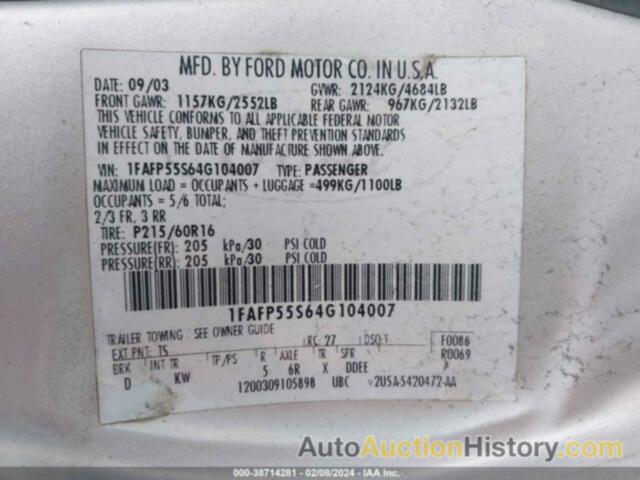 FORD TAURUS SES, 1FAFP55S64G104007