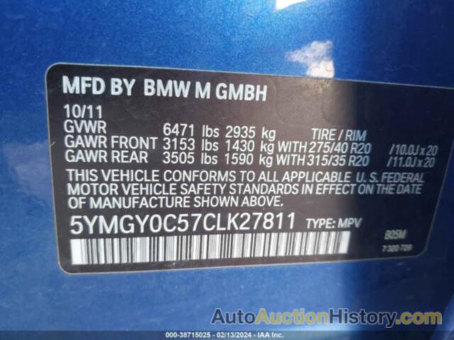 BMW X5 M M, 5YMGY0C57CLK27811