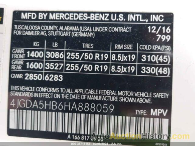 MERCEDES-BENZ GLE 350 4MATIC, 4JGDA5HB6HA888059