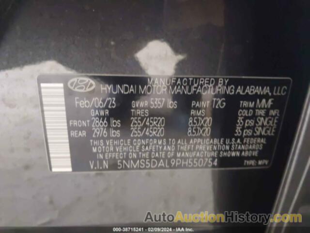 HYUNDAI SANTA FE CALLIGRAPHY, 5NMS5DAL9PH550754