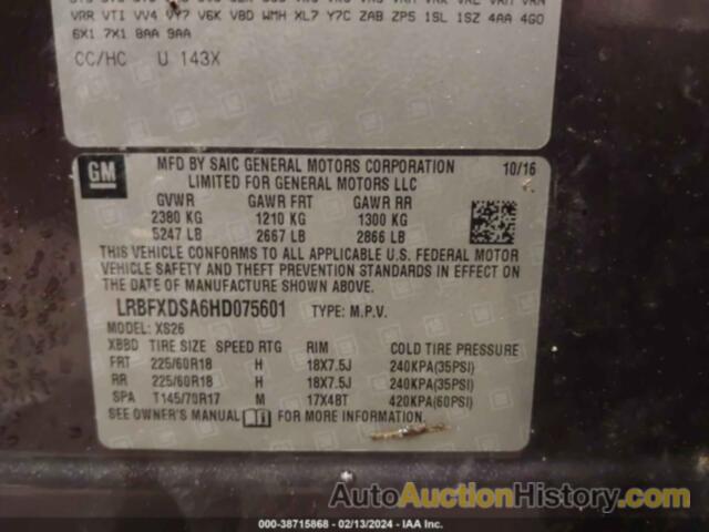 BUICK ENVISION ESSENCE, LRBFXDSA6HD075601