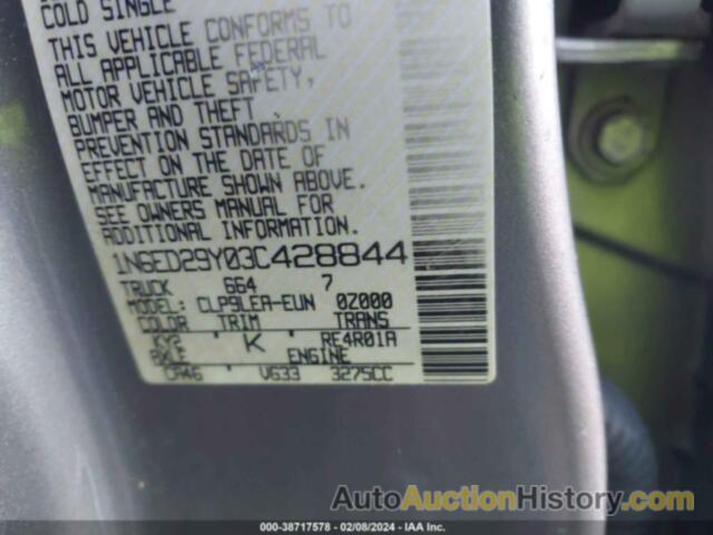 NISSAN FRONTIER 4WD XE, 1N6ED29Y03C428844