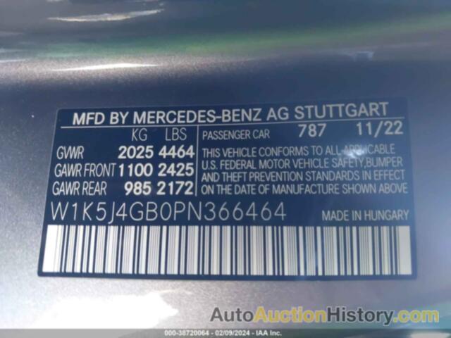 MERCEDES-BENZ CLA 250 COUPE, W1K5J4GB0PN366464