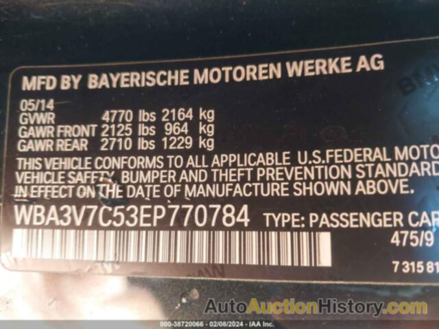 BMW 428 I SULEV, WBA3V7C53EP770784
