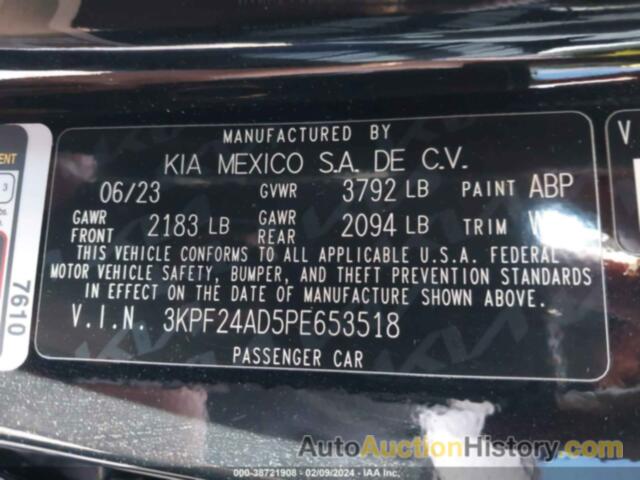 KIA FORTE LXS, 3KPF24AD5PE653518