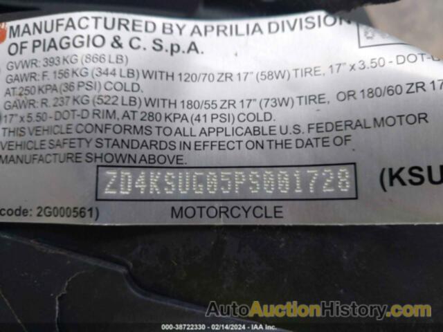 APRILIA RS 660, ZD4KSUG05PS001728