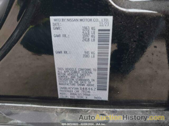 NISSAN ALTIMA SR, 1N4BL4CV5RN348462