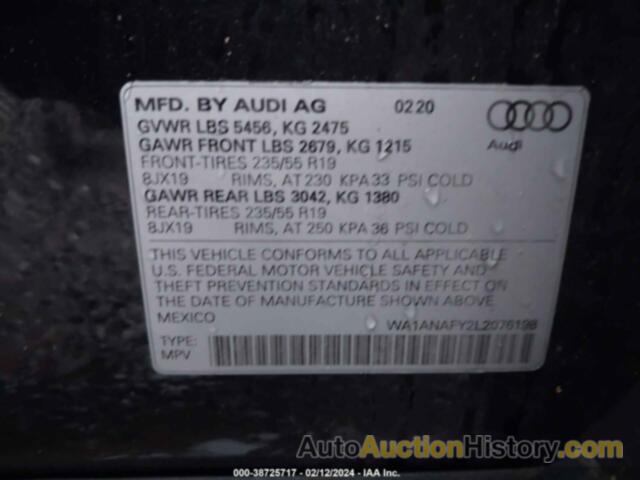 AUDI Q5 PREMIUM 45 TFSI QUATTRO S TRONIC, WA1ANAFY2L2076198