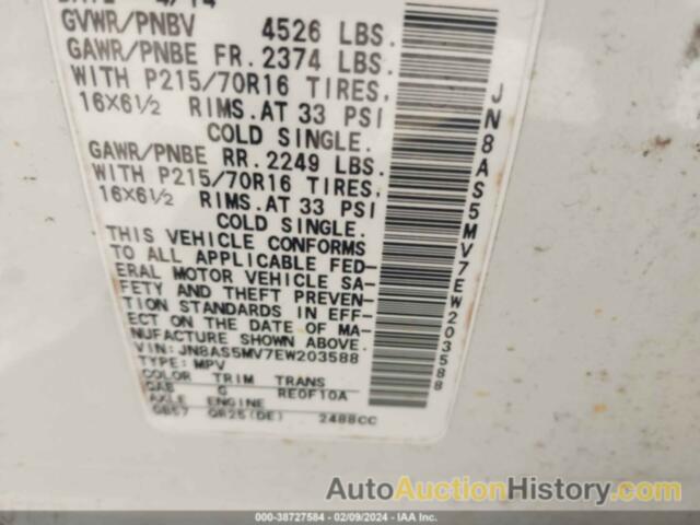 NISSAN ROGUE SELECT S, JN8AS5MV7EW203588