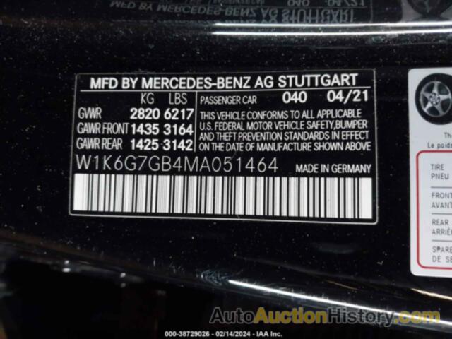 MERCEDES-BENZ S 580 4MATIC, W1K6G7GB4MA051464