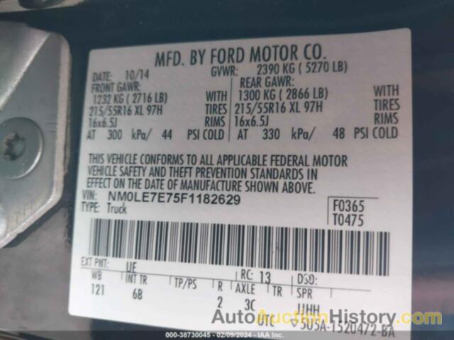 FORD TRANSIT CONNECT XL, NM0LE7E75F1182629