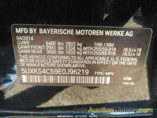 BMW X5 XDRIVE35D, 5UXKS4C59E0J96219