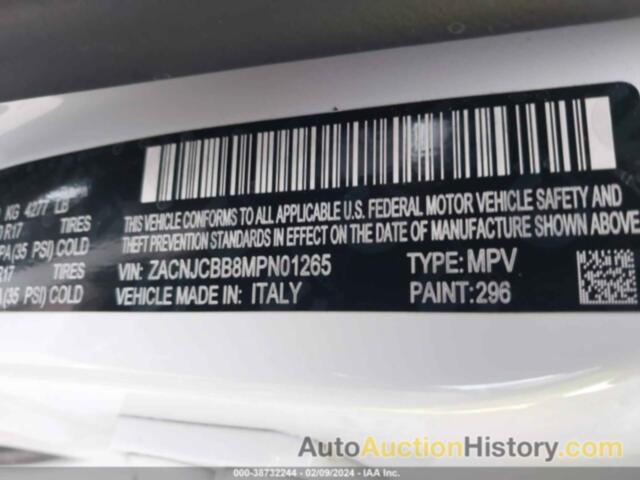 JEEP RENEGADE LATITUDE FWD, ZACNJCBB8MPN01265