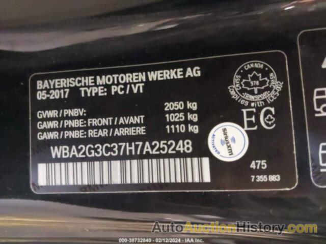 BMW M240I XDRIVE, WBA2G3C37H7A25248