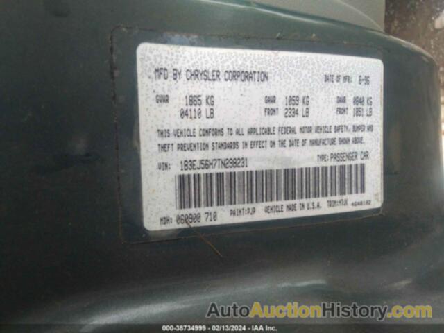 DODGE STRATUS ES, 1B3EJ56H7TN298231