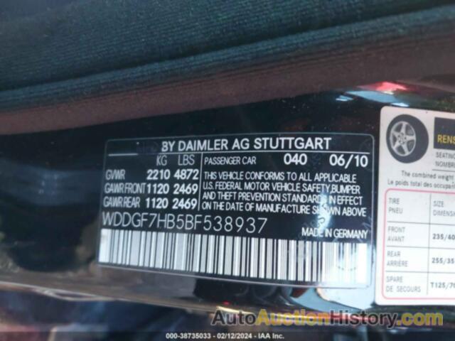 MERCEDES-BENZ C 63 AMG, WDDGF7HB5BF538937