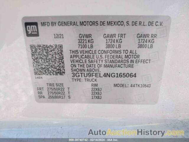GMC SIERRA 1500 LIMITED 4WD  SHORT BOX DENALI, 3GTU9FEL4NG165064