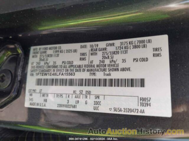 FORD F-150 LARIAT, 1FTEW1E48LFA15563