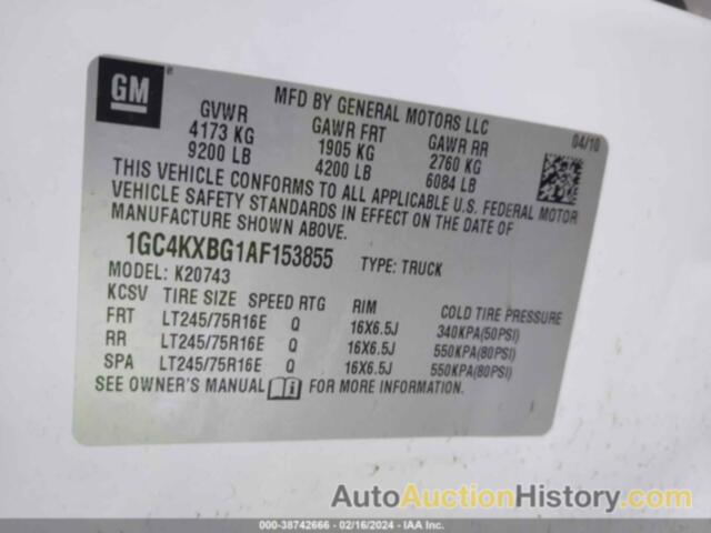 CHEVROLET SILVERADO 2500HD LT, 1GC4KXBG1AF153855