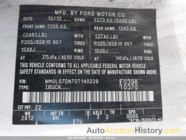FORD TRANS CONNECT, MM0LS7DN7BP140229