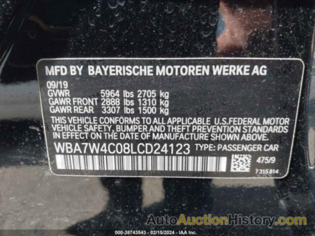 BMW 745E, WBA7W4C08LCD24123