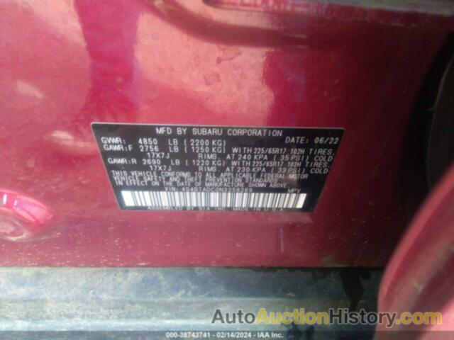 SUBARU OUTBACK PREMIUM, 4S4BTADC0N3258269