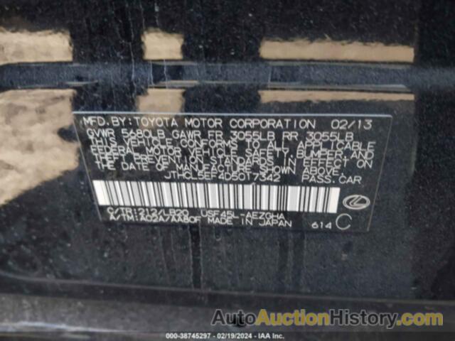 LEXUS LS 460, JTHCL5EF4D5017342