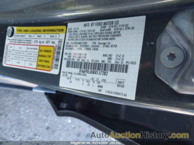 FORD FUSION HYBRID SE, 3FA6P0LU0KR157282