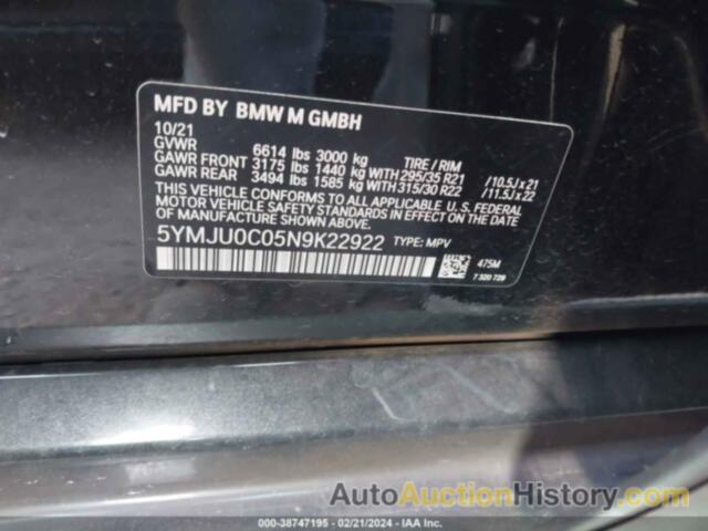 BMW X5 M M/M COMPETITION, 5YMJU0C05N9K22922