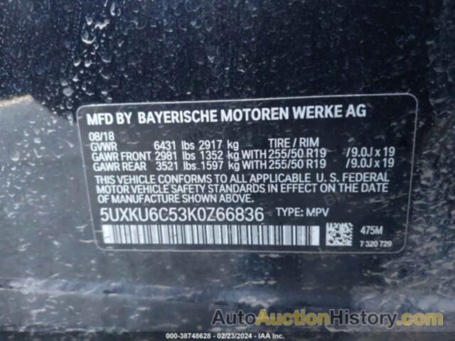 BMW X6 XDRIVE50I, 5UXKU6C53K0Z66836