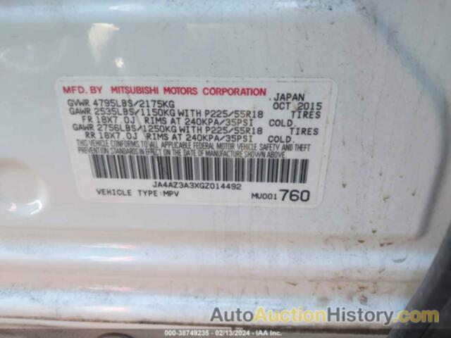 MITSUBISHI OUTLANDER SE, JA4AZ3A3XGZ014492