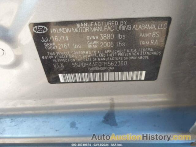 HYUNDAI ELANTRA SE, 5NPDH4AE0FH562360