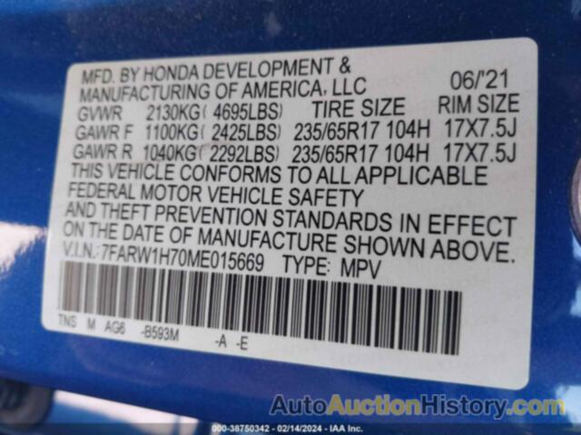 HONDA CR-V 2WD SPECIAL EDITION, 7FARW1H70ME015669