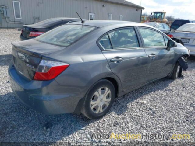 HONDA CIVIC HYBRID, JHMFB4F29CS004284