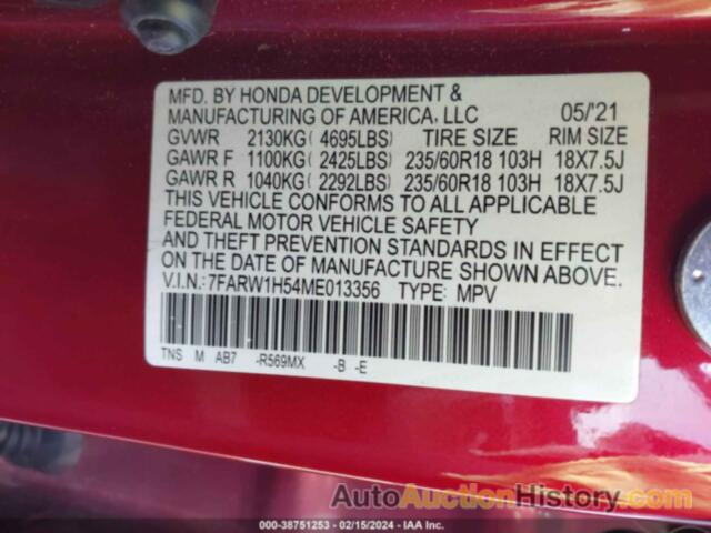 HONDA CR-V 2WD EX, 7FARW1H54ME013356