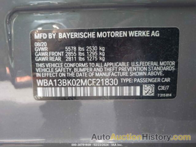 BMW M550I XDRIVE, WBA13BK02MCF21830