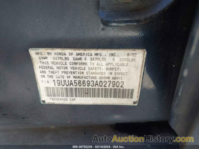 ACURA TL 3.2, 19UUA56693A027902